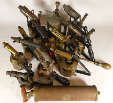 Box of 20th century brass blow torches