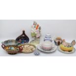 A collection of early 20th century and later ceramic and pottery pieces, to include Mabel Leigh,