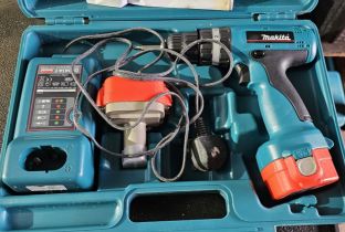 Makita DC1414F cordless drill, cased