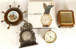 A collection of mid 20th century clocks, including an Elliott 8 day example, together with a Gene