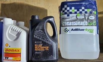 Ten lt of Adblue and other fluids