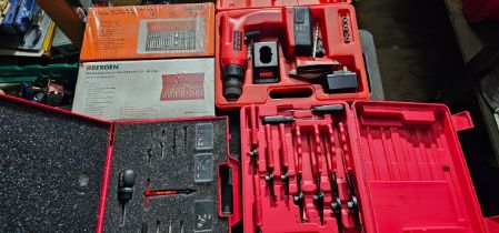 Blue Point cordless drill, Snap ring plier set, Helicoil set, Bergen hexagon and star sockets,