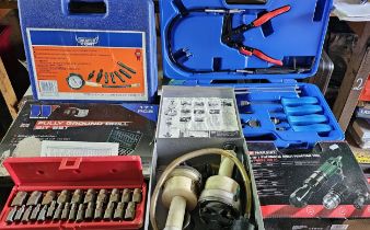 Sykes Pickavant coolant tester, used, Draper compression tester, Werkzeug drill set, Hanson screw