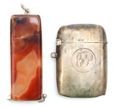 A George V silver Vesta case with monogrammed cartouche, by Rolason Brothers, Birmingham 1922, 0.
