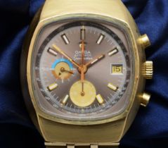 Omega Seamaster, a gilt metal automatic chronograph, date gentleman's wristwatch, ref 176.005, the