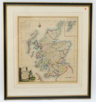 Thomas Kitchin (1718-1784, English) Scotland divided into counties, coloured map of Scotland