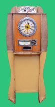 Bryan Clock Tower Quadmatic Allwin, c.1960's with four machines, plays 2p, height 165cm keys to both