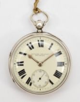 Richard Grunert, Beverley, a Victorian silver open face key wound fusee pocket watch, Chester