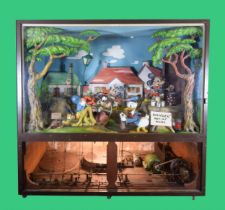 Disney Danger Men At Work Scene Display, by Pytram Ltd of New Malton, Surrey, c.1936/38, a laminated