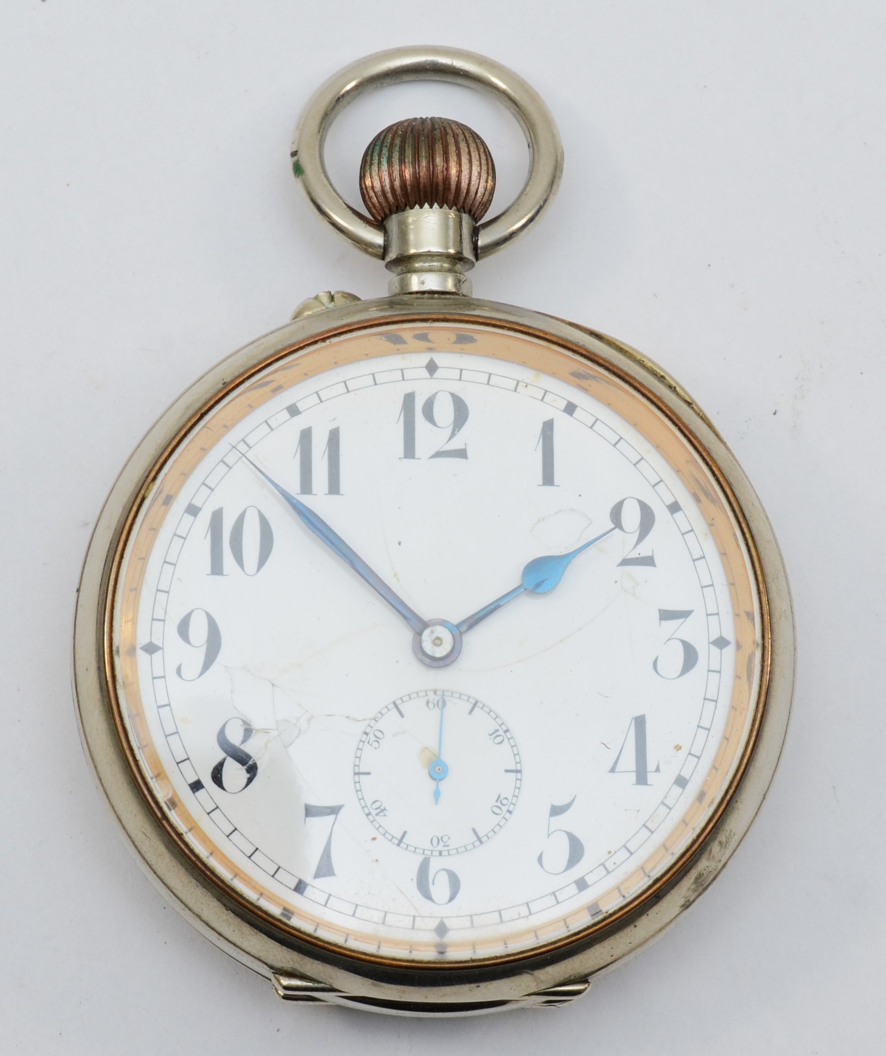A silver and tortoiseshell boudoir easel clock, London 1918, opening to reveal a nickel plated - Image 3 of 4