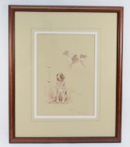 John Naylor (b.1960, British), Hazel, portrait of a dog, coloured pencil drawing on paper, signed,