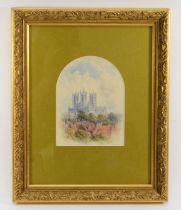 Mary Lowndes Norton (19th century, British) Lincoln Cathedral, watercolour on paper, signed, dated