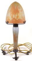 WITHDRAWN - After Daum of Nancy; an Art Deco style glass table lamp