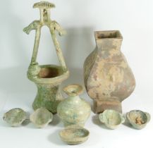 A Chinese Han Dynasty, (206BC - 220AD), pottery pieces Provenance; from the collection of R B M