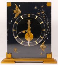 Jaeger le Coultre, a mid 20th century Perspex cased 'Marina' eight day mantle clock, raised on