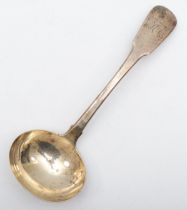 A George II silver fiddle pattern gravy ladle, London 1814, 17.5cm, 54gm