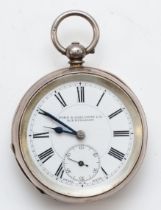 Ford & Galloway, Ltd., Birmingham, a 935 standard silver key wind open face pocket watch, working