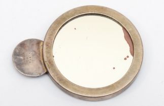 Links of London, a silver double sided hand bag mirror, Edinburgh 2007, diameter 58mm