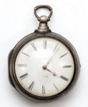 Thomas Lilly, Guilsborough, a Victorian verge fusee pair cased pocket watch, London 1842, the