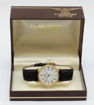 Longines, Quartz, Resence, a gold plated date gentleman's wristwatch, 32mm, case, working when