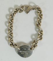 Tiffany & Co., a silver ID bracelet, 18.5cm, 27gm