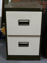 A contemporary metal two drawer filing cabinet, 73cm high