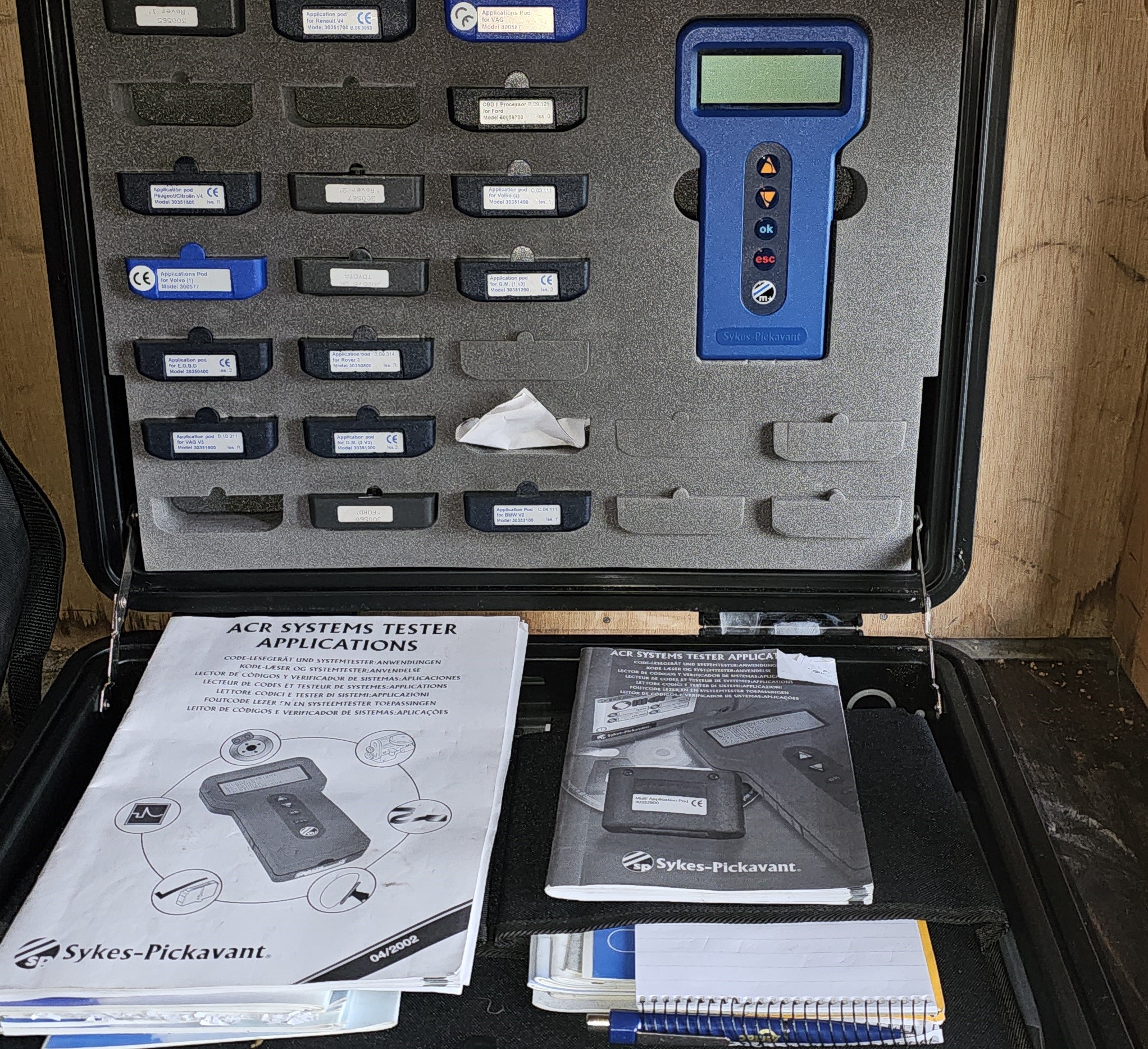 A Blue Point AST 4000 pressure test kit, an ACR Systems tester and other tools
