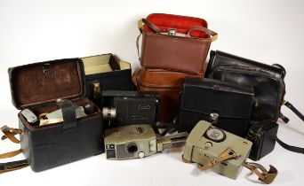 A collection of mid 20th century and later assorted cine cameras and equipment, makers to include