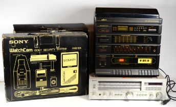 A Sony amplifier receiver model STR-434S, together with a Saisho midi HiFi system model TCM 4500 and