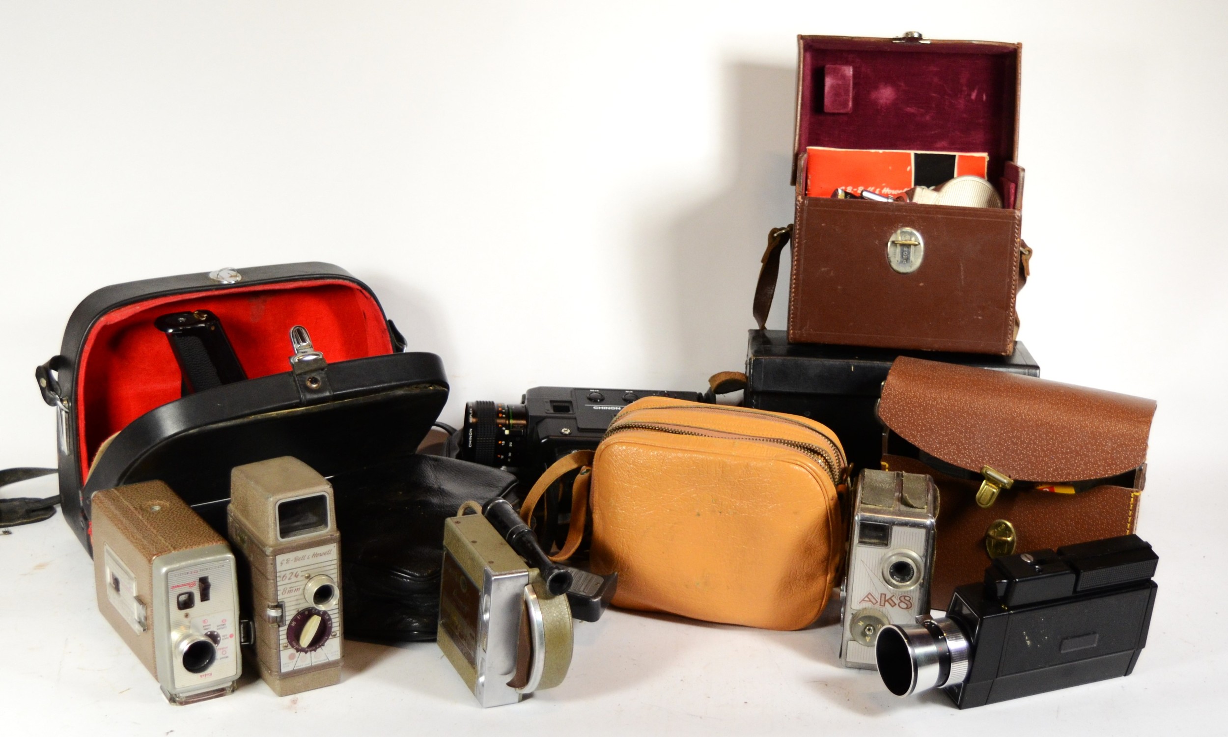 A collection of early 20th century and later vintage technology, including various cine cameras, - Image 2 of 3