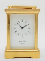 Morrell and Hilton, Huntington, a large gilt brass carriage time piece, 14cm