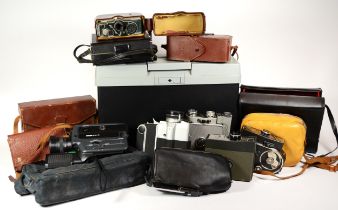Assorted cine cameras to include Sankyo Super CM260, R Rolls Automatic 8, Boots Compact 3000 Power