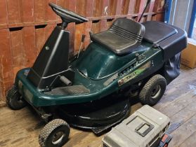 A Hayter Heritage M10/30 ride on petrol lawn mower, Briggs & Stratton 10.5 hp engine, with hand-