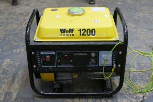 A Wolf Power 1200 petrol powered generator