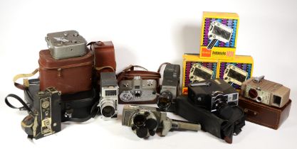 Thirteen assorted cine cameras comprising of Yashica 8-WII, Kodak, Midas and Movikon 7 with