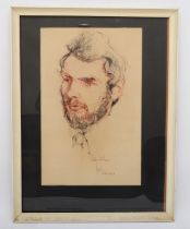 Charles William Bush (1919-1989, Australian), portrait of a bearded gentleman, possibly a self