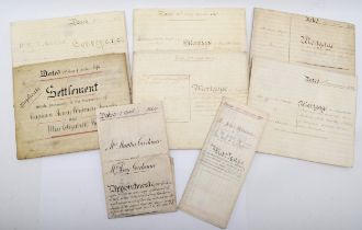 A collection of Victorian indentures and mortgages, to include an 1876 settlement pertaining to