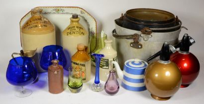 A group of mixed items to include a Copeland late Spode "Ingestre" meat plate, two Globemaster