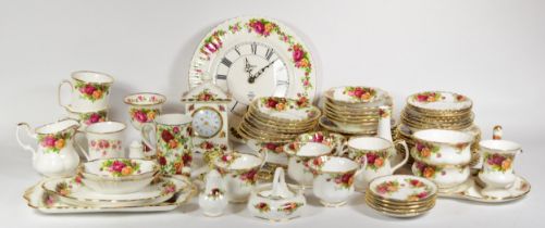 Four boxes of assorted Royal Albert bone china dinnerwares to include Old Country Roses, Sweet Pea