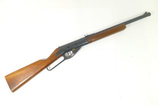 A mid 20th century Daisy Woodstock B.B gun, model 95, reg number A696510, 93cm long. This product is