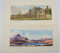 2 Original unframed carriage prints to include Schiehallio, near Kinloch Rannoch, Perthshire (W.