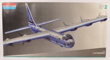 Monogram, a vintage 1:72 plastic B-36 Peacemaker kit model, 5707.