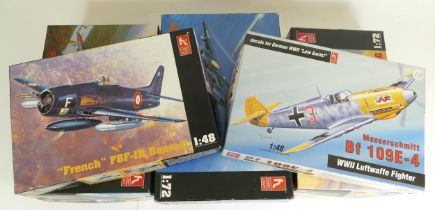 Hobby craft, five plastic 1:48 kits of aviation models, HC1535, HC1558, HC1516, HC1570, HC1441,