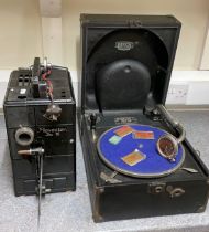 A 20th century cased Decca model 66 record player together Agfa Movecto 16 electronic projector.