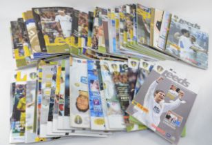 A large collection of Leeds United football programmes mainly dating from the 1990s and 2000s