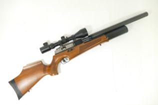 BSA England .22 air rifle, aperture for a seven-shot magazine (not included) fitted with a