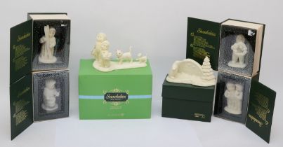 Snowbabies pair, 'one for you, one for me', one with angels wings, damaged, piece in the box, 56.