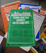 A large collection of primarily railway related posters, circa 1970s/80s, including British