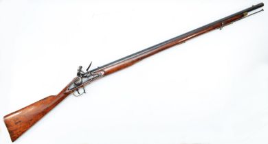 An East India Company Brown Bess flintlock musket, c.1800, from the Jaipur Armoury, with flint