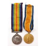 WWI pair, War and Victory, named 32608 Pte T. Ferrie KSLI